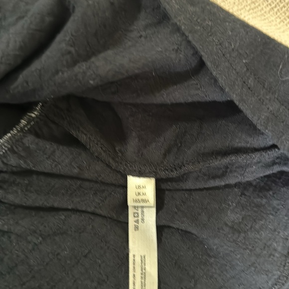 FP Beach Black Pull Over Collared Cotton ‎ Long Sleeve Baby Doll Dress - Picture 8 of 12